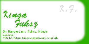 kinga fuksz business card